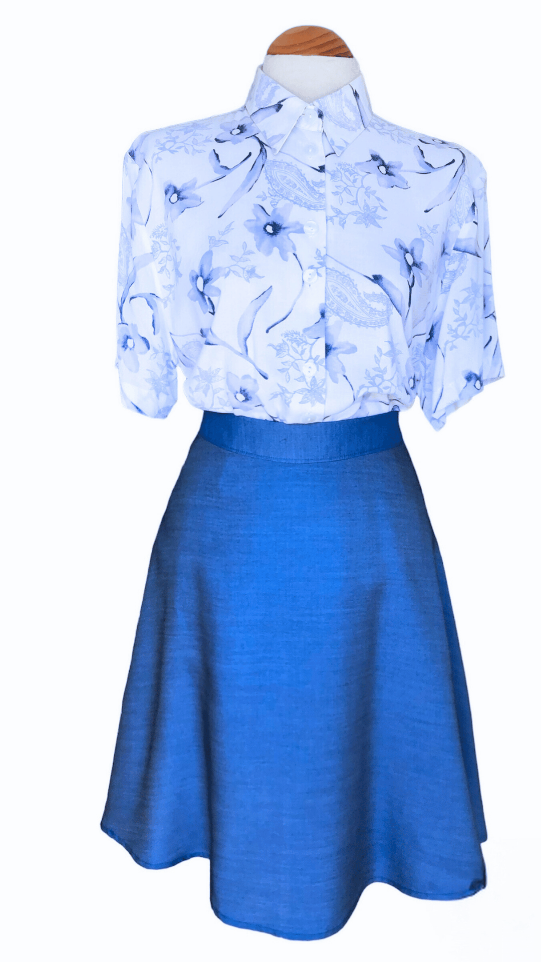 Falda midi Denim